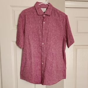 Baird McNutt Men's Pink Linen Shirt